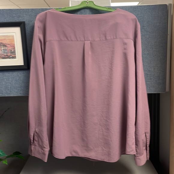 Talbots mauve pink blouse - Picture 3 of 5